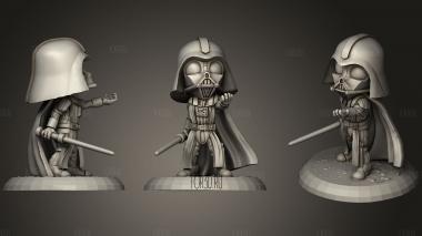 Darth Vader Chibi stl model for CNC